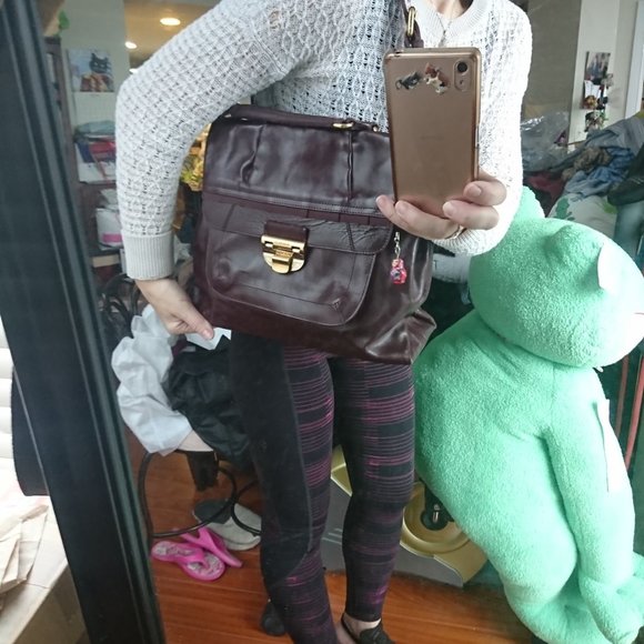 Nina Ricci Liane Raisin Lambskin Bag - Picture 7 of 7